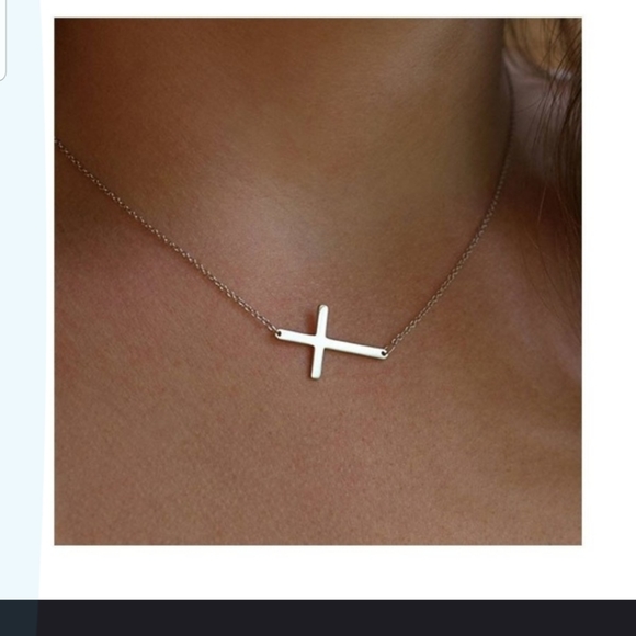Jewelry - Pretty GOLD Stainless Steel sideways Cross